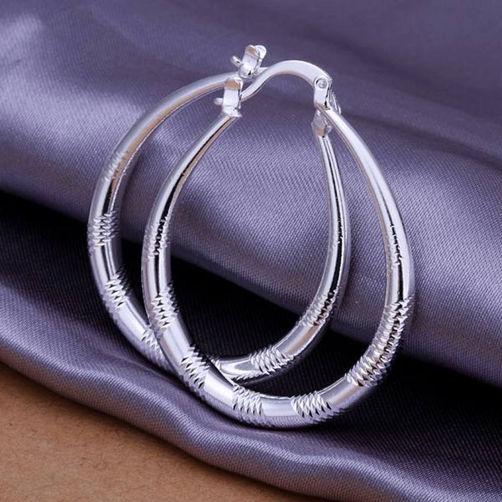 925 Sterling Silver Hoop Earrings - Multiple Options