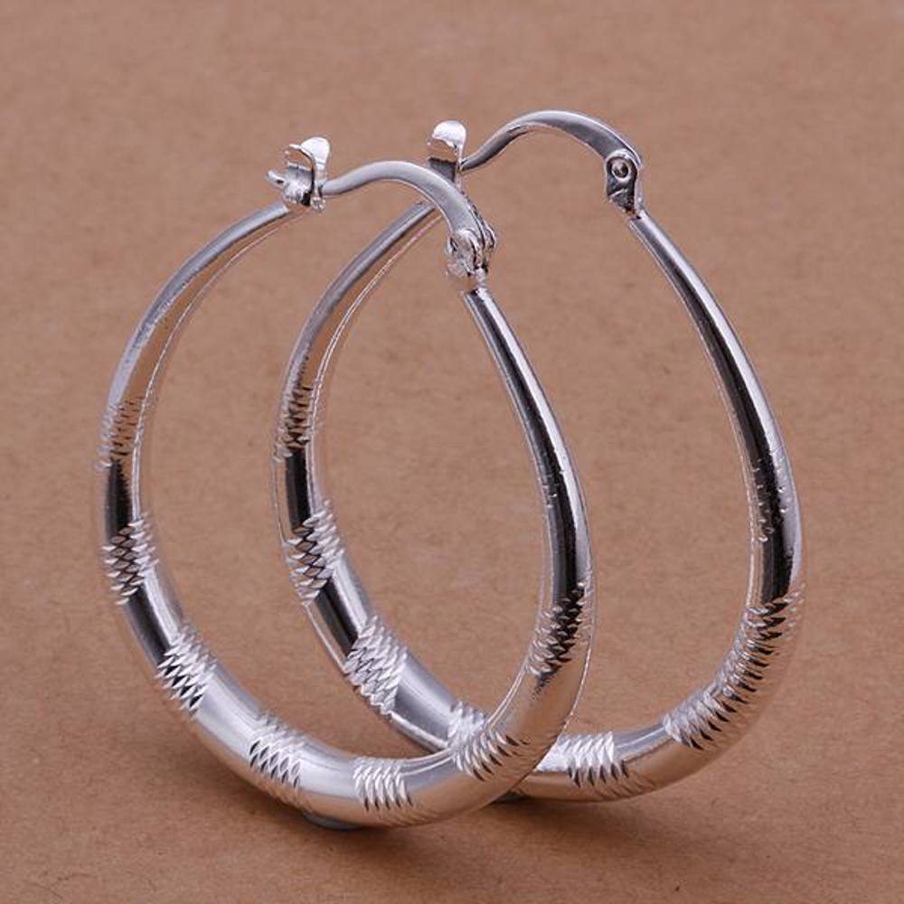 925 Sterling Silver Hoop Earrings - Multiple Options