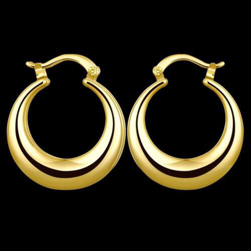 925 Sterling Silver Elegant Round Hoop Earrings