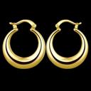 Gold-Plated 925 Sterling Silver Elegant Round Hoop Earrings