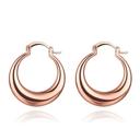 Rose Gold 925 Sterling Silver Elegant Round Hoop Earrings