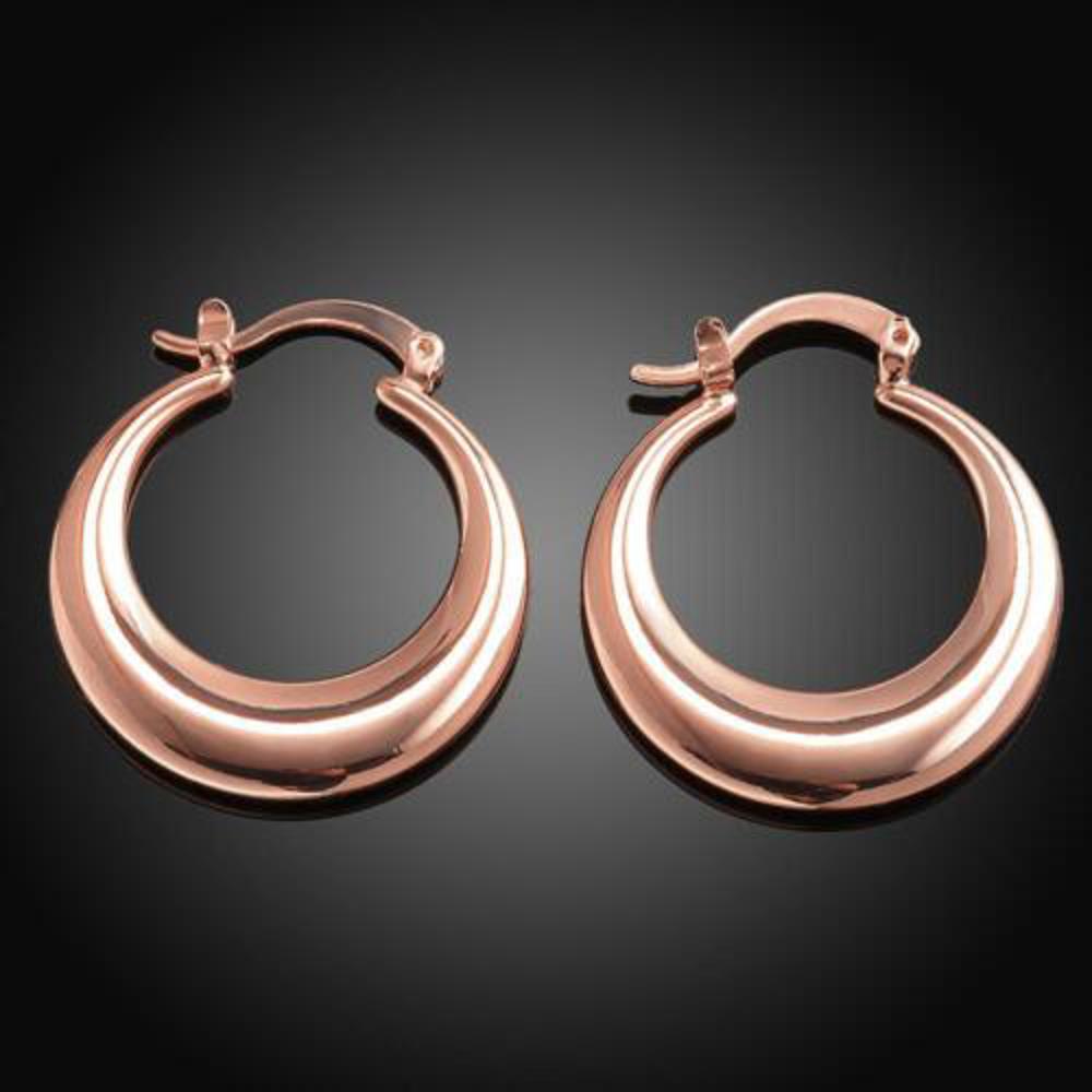 925 Sterling Silver Elegant Round Hoop Earrings