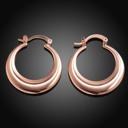 Rose Gold 925 Sterling Silver Elegant Round Hoop Earrings