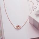 Rose Gold To My Beautiful Mother Two Hearts Pendant Necklace