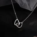 Silver Plated To My Beautiful Mother Two Hearts Pendant Necklace