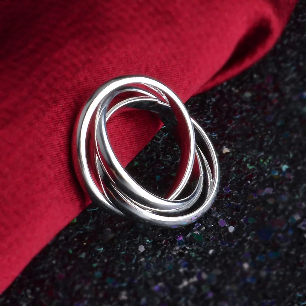 925 Sterling Silver Three Rings