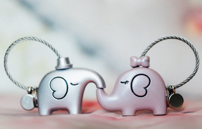 Elephant Love Keychain Set