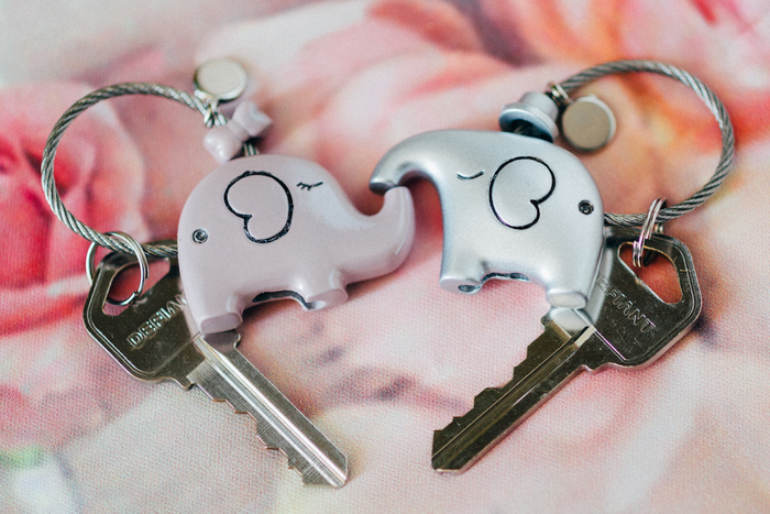 Elephant Love Keychain Set