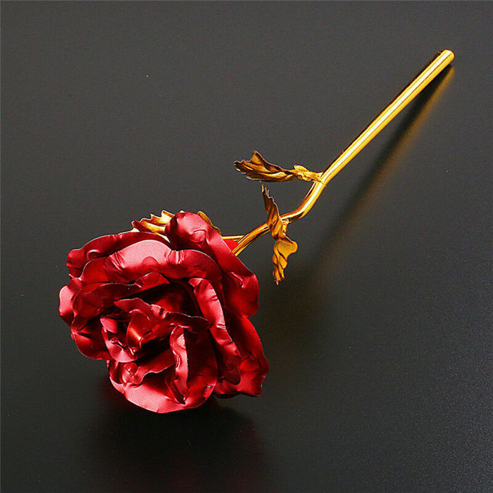 24k Gold Plated Foil Rose Flower Unique Gift