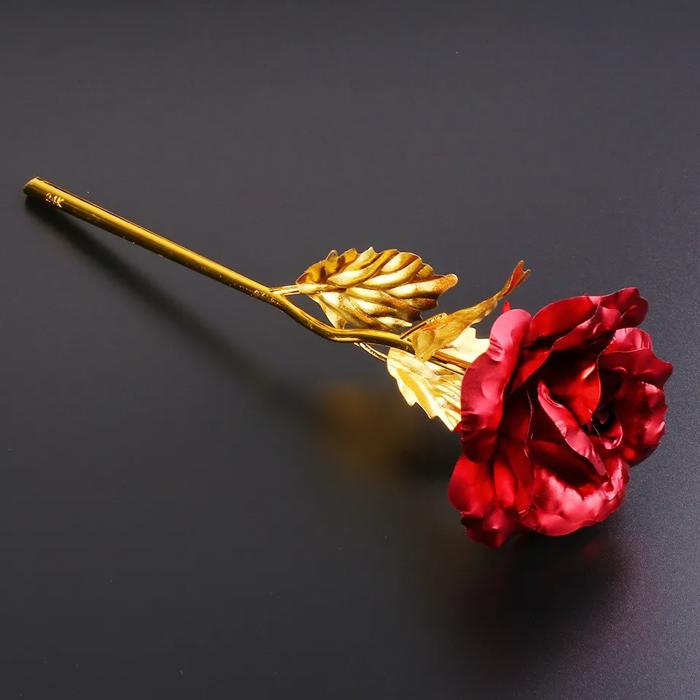 24k Gold Plated Foil Rose Flower Unique Gift