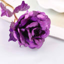 Purple 24k Gold Plated Foil Rose Flower Unique Gift