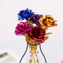 Pink 24k Gold Plated Foil Rose Flower Unique Gift