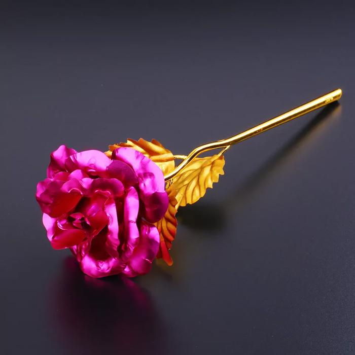 24k Gold Plated Foil Rose Flower Unique Gift