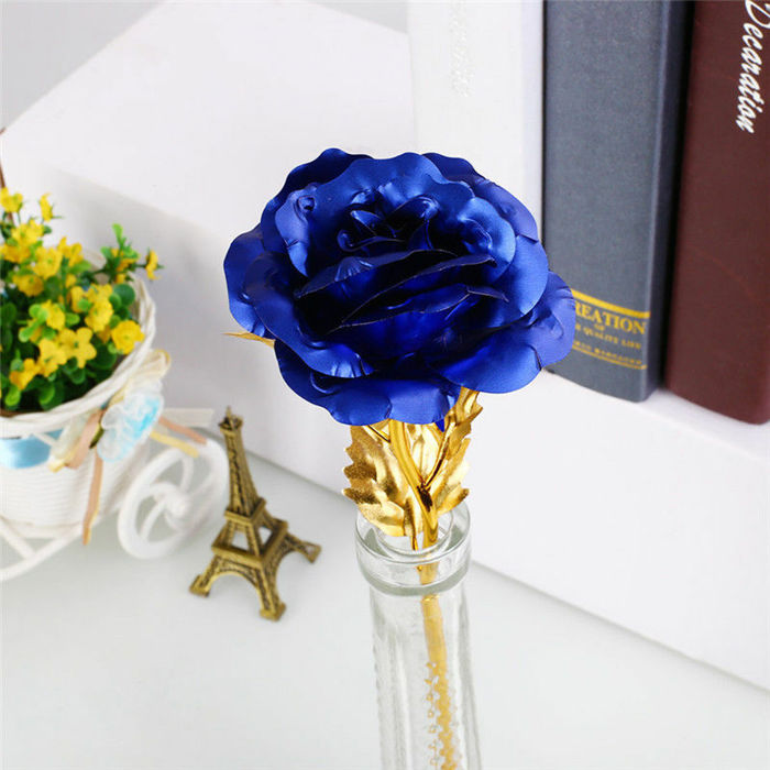 24k Gold Plated Foil Rose Flower Unique Gift