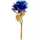 Blue 24k Gold Plated Foil Rose Flower Unique Gift