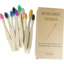 Kids Rainbow Set Pack of 10 Adults/Kids Natural Bamboo Wooden Toothbrushes