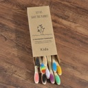 Kids Rainbow Set Pack of 10 Adults/Kids Natural Bamboo Wooden Toothbrushes