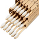 Kids White Set Pack of 10 Adults/Kids Natural Bamboo Wooden Toothbrushes