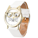 White Adorable Cat Watches