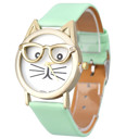 Green Adorable Cat Watches