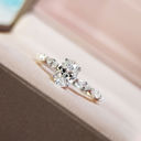  925 Sterling Silver Engagement Solitaire Promise Oval Cut Ring