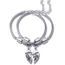  Set of 2 Mother and Daughter Heart Charm Bracelets 