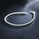 #4 - 4 mm beads Sterling Silver Bracelets - 10 styles