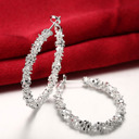 Silver Plated 14k Gold/Silver Plated Textured  Hoop Earrings