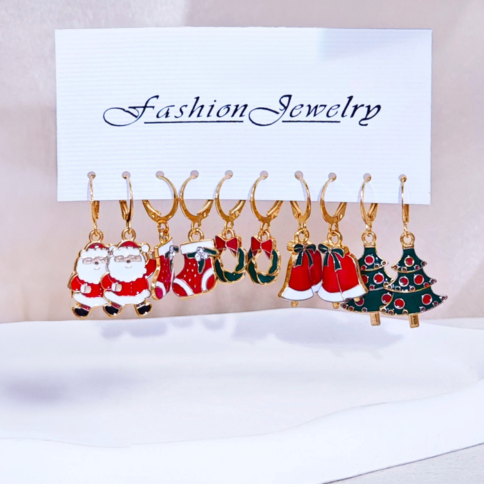 5/20 Pairs Christmas Drop Dangle Earrings 