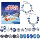 Two Silver Blue Butterfly/Cat Beads Bracelets Christmas Advent Calendar 2 Bracelets Jewelry Making Gift Kit Set