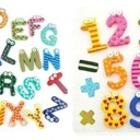  Wooden 26 Magnetic Letters and Free 15 Numbers & Symbols