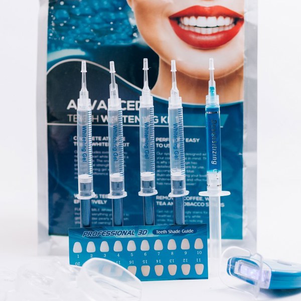 Home Teeth Whitening 3D System and Free Remineralization Gel