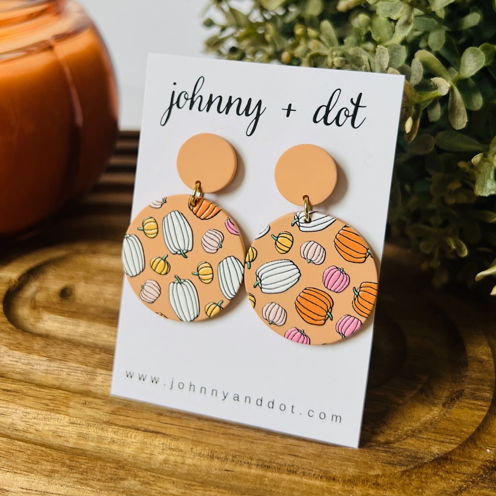 Thanksgiving Fall Pumpkin Earrings