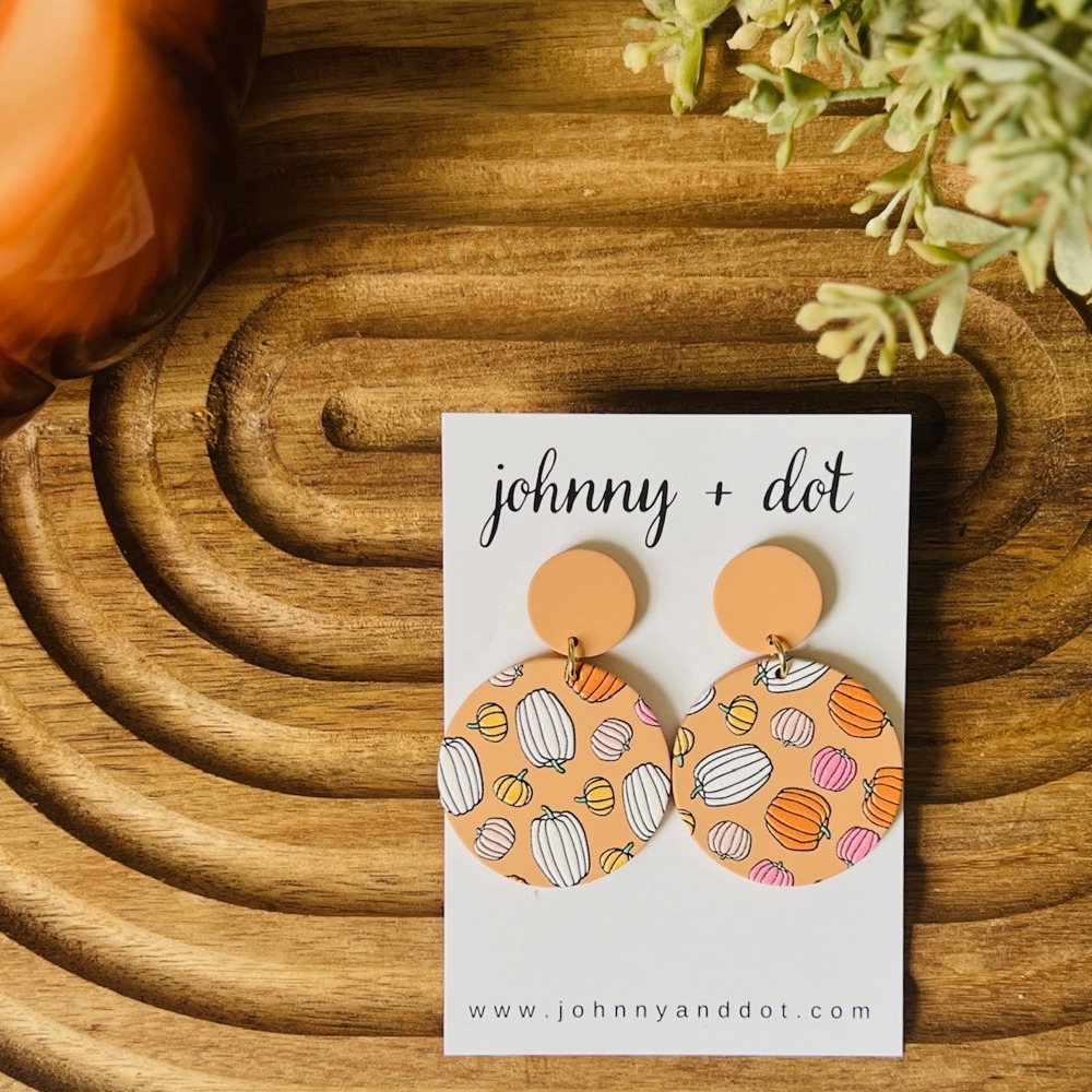 Thanksgiving Fall Pumpkin Earrings