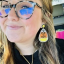  Candy Corn Trick or Treat Halloween Beaded Earrings by Johnny + Dot