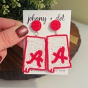  Alabama Roll Tide | Football Beaded Earrings by Johnny + Dot