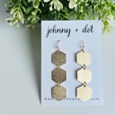  Golden Honeycomb Dangle Earrings