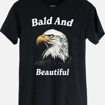 Bald & Beautiful Patiotic Eagle USA Graphic Tee | 4th Of July Tee