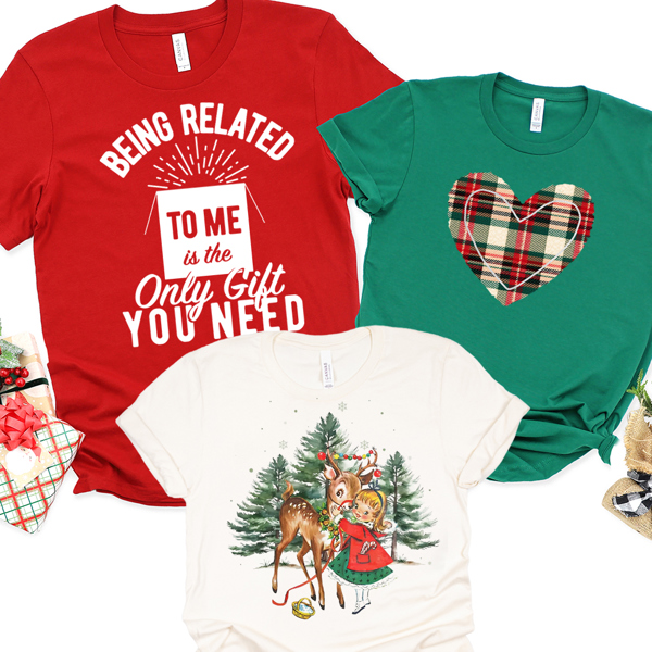 Being Related To Me Is The Only Gift You Need Funny Christmas Graphic Tee