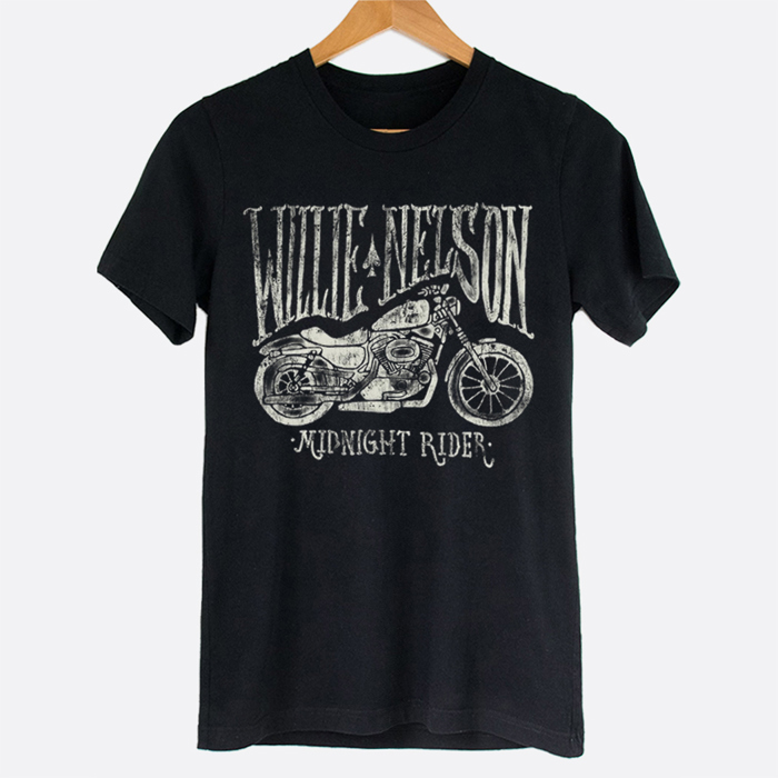 Willie Nelson Midnight Rider Country Music Graphic Tee