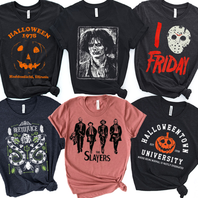 Spooky Scary Movie Halloween Fall & Autumn Graphic Tee | Halloween Shirt