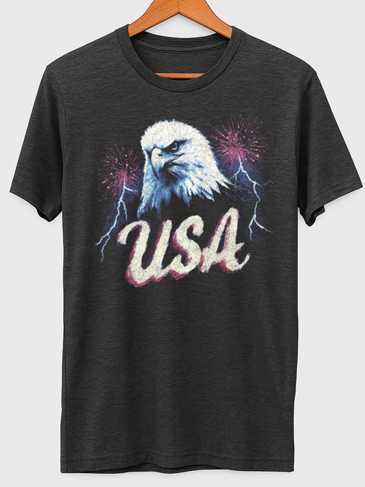 Vintage 80's USA Eagle Fireworks Throwback America Graphic Tee | 4th Of July Tee
