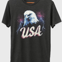  Vintage 80's USA Eagle Fireworks Throwback America Graphic Tee | 4th Of July Tee