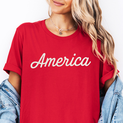 America Patriotic USA Simple Graphic Tee | 4th Of July Tee