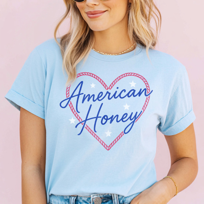 American Honey USA Patriotic Stars Graphic Tee | 4th Of July Tee