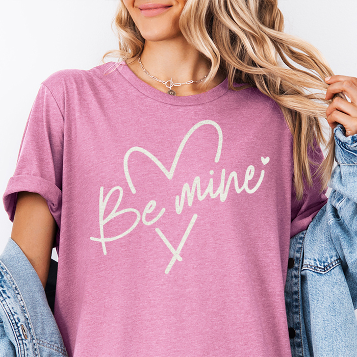 Be Mine Heart Valentine's Day Graphic Tee