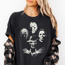  Bohemian Rhapsody Scary Movie Halloween Faces Graphic Tee