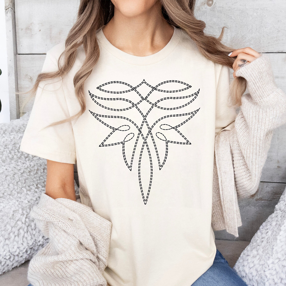 Boot Stitch Western Country Inspired Graphic Tee