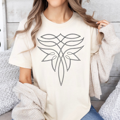 Boot Stitch Western Country Inspired Graphic Tee