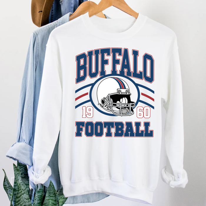 Buffalo Football Helmet Sports Graphic Sweatshirt